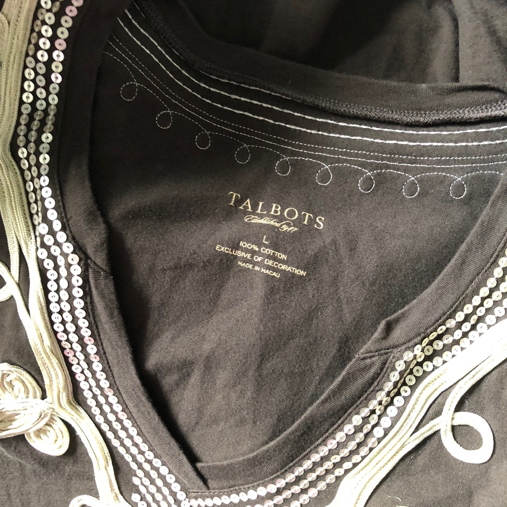 Split Neck Crewel Neckline Tunic Bell Sleeves - image 5